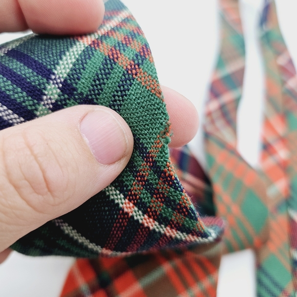 WILSON | 100% new wool vintage Scottish plaid neck tie - Picture 4 of 5
